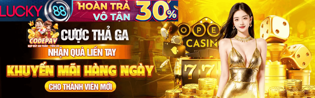 Banner khuyến mãi Lucky88 kết hợp cùng GO88 Club với phần thưởng lớn